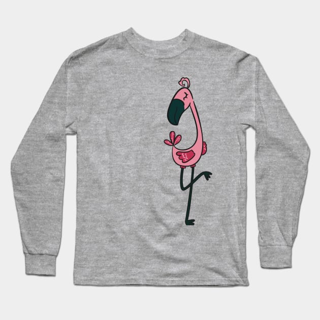 Flamingo Long Sleeve T-Shirt by CuteCoCustom